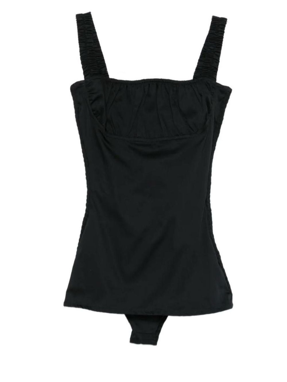 Gimaguas Black Square-Neck Bodysuit Tank